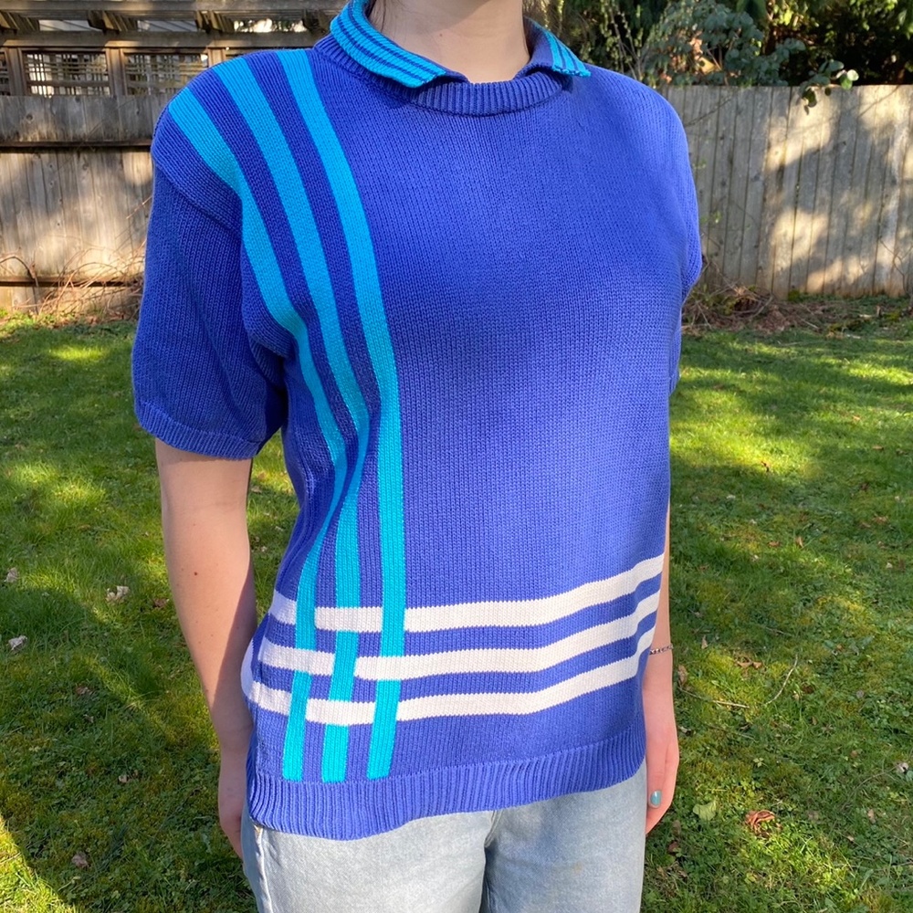 Izod knit collared top🧬